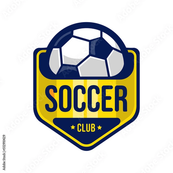 Obraz football club vector logo design template