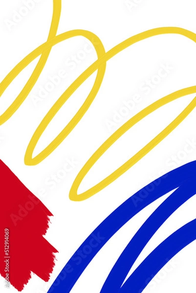 Obraz ビビッドな手描きストロークの抽象的な背景