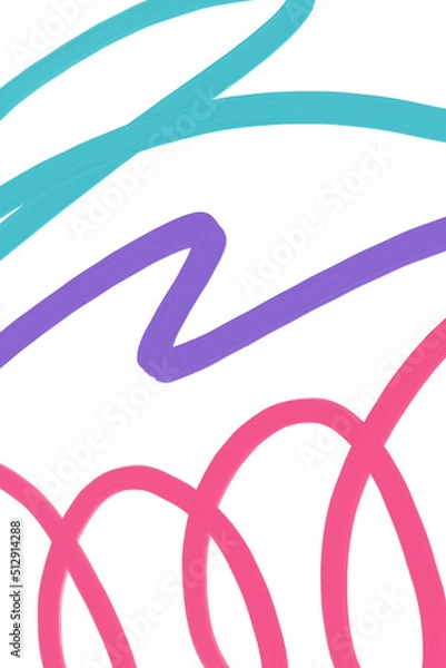 Obraz カラフルな手書き落書きペイント背景