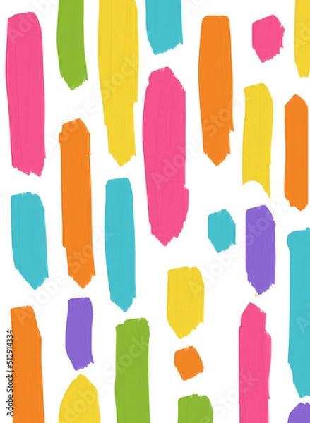 Obraz カラフルな手書き落書きペイント背景