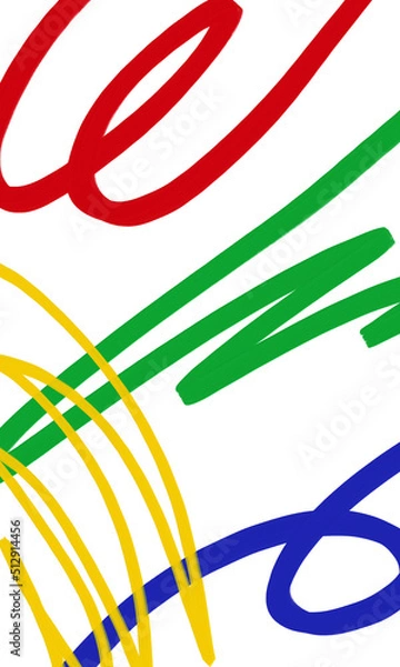 Obraz カラフルな手書き落書きペイント背景