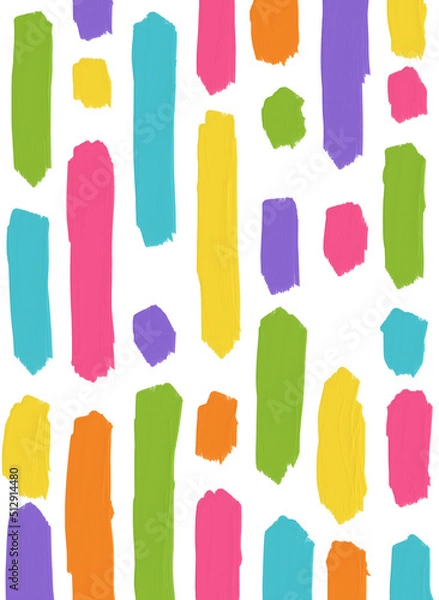 Obraz カラフルな手書き落書きペイント背景