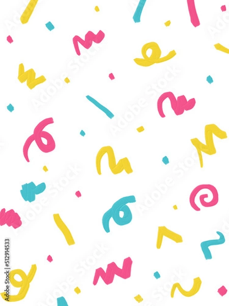 Obraz カラフルな手書き落書きペイント背景