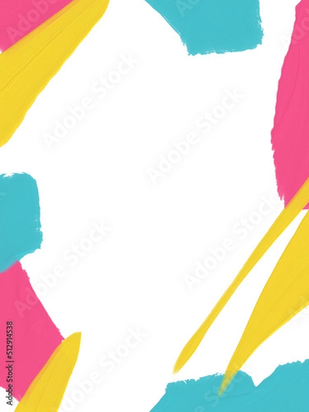 Obraz カラフルな手書き落書きペイント背景