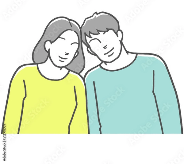 Obraz 肩を寄せ合う若いカップル