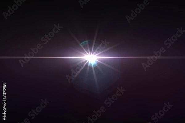 Obraz lens flare effect on black background