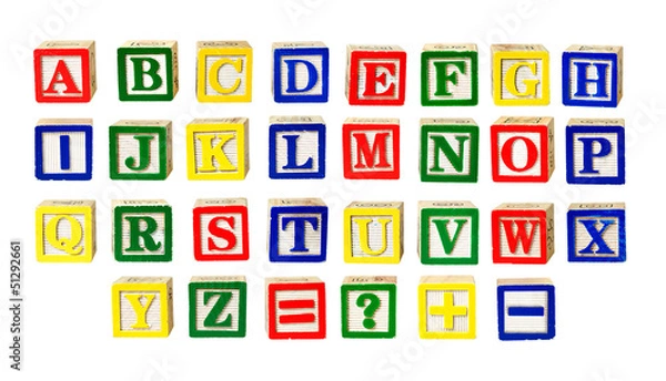 Obraz Litery z zabawkami