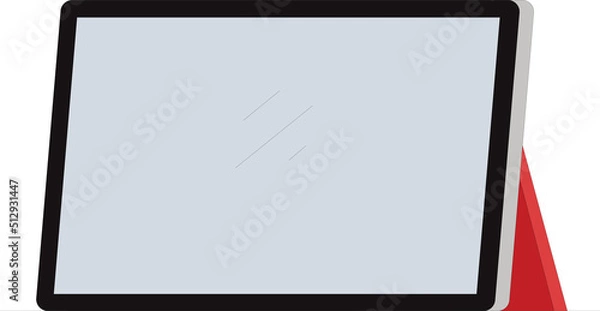 Obraz Stylized cartoon tablet Vector illustration isolated