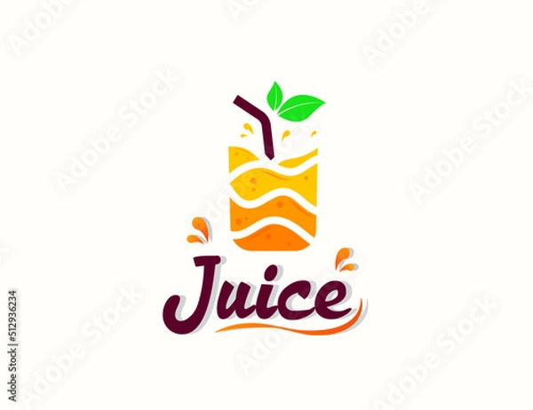 Obraz Fresh orange juice logo design