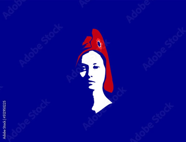 Obraz marianne française de face symbole de liberté, égalité et fraternité