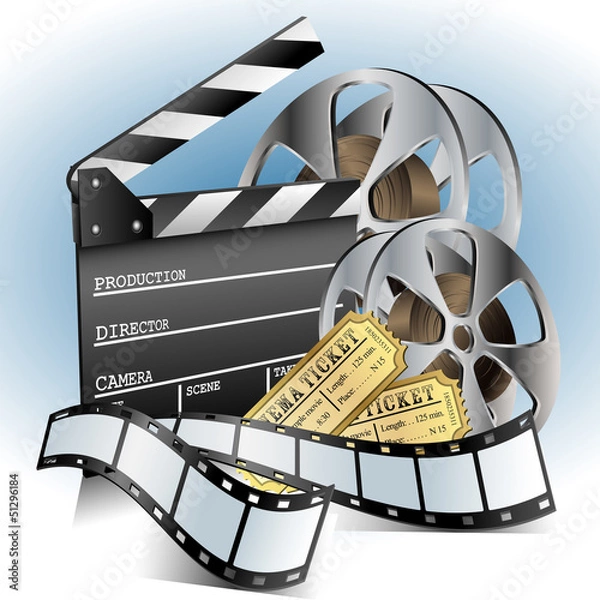 Fototapeta Movie related item set
