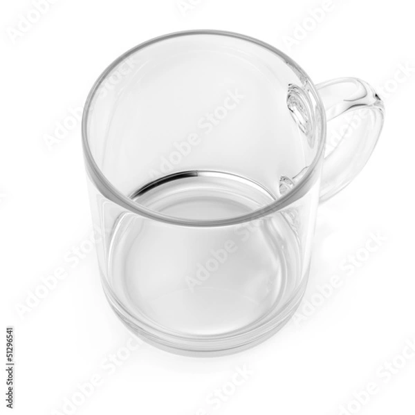 Obraz Empty glass cup isolated on white