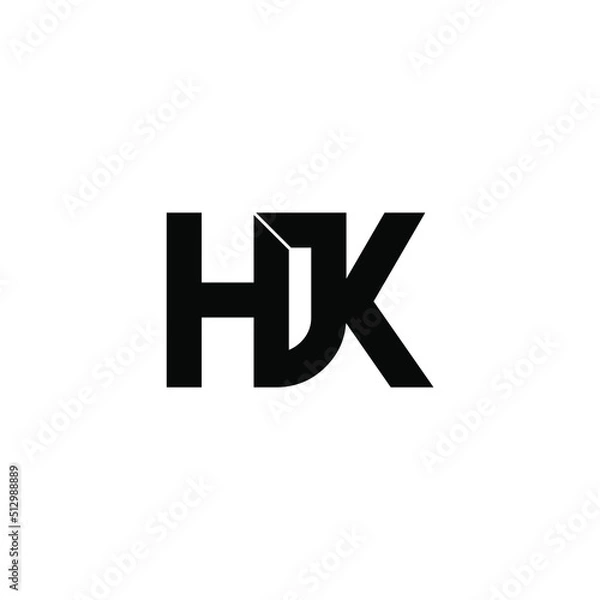 Fototapeta hjk letter original monogram logo design