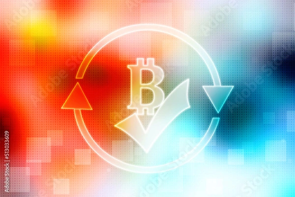 Obraz 2d rendering bitcoin sign currency
