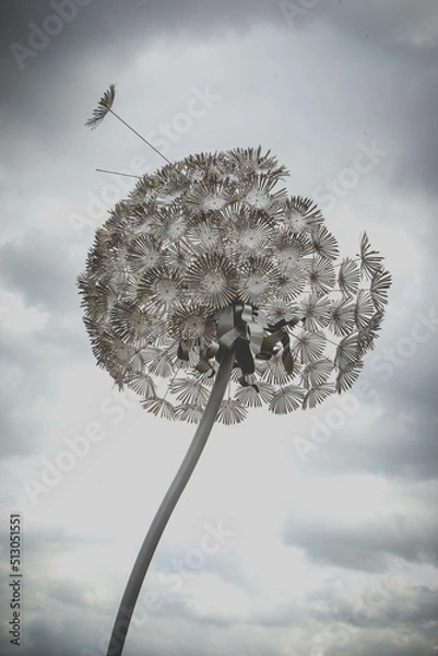 Obraz Metal Dandelion Sculpture