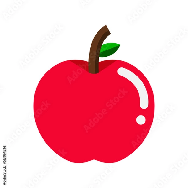 Obraz Fresh apple isolated on white Background. Fruits
