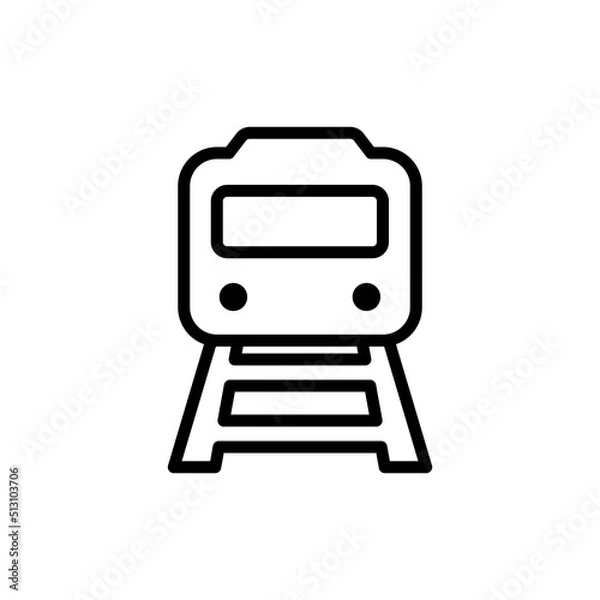 Obraz train signal icon flat style trendy stylist simple
