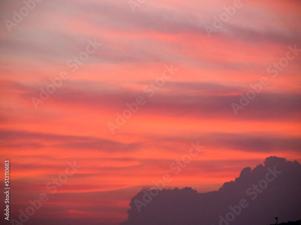 Obraz flamingo sunset sky