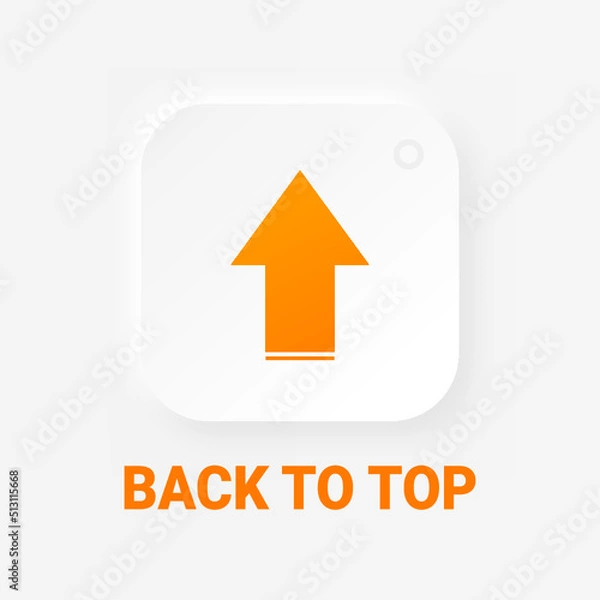 Fototapeta Orange button "back to top"