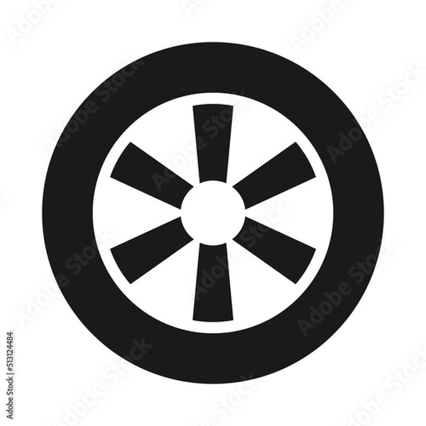 Obraz Car wheel vector icon
