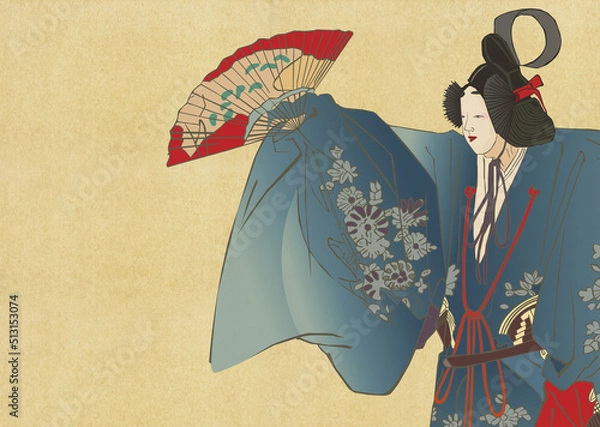 Obraz 能　月岡耕漁　能樂圖繪「井筒」