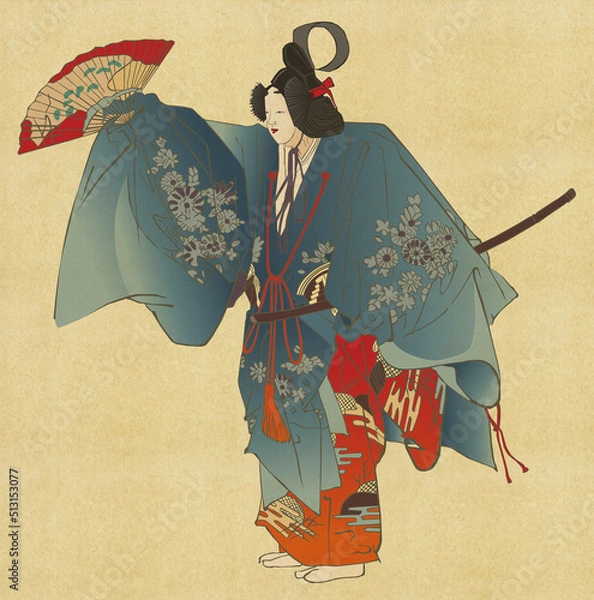 Obraz 能　月岡耕漁　能樂圖繪「井筒」