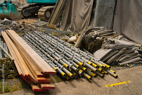 Obraz 工事現場の資材置き場