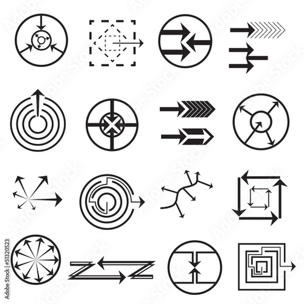 Fototapeta Arrow icon and infographic elements