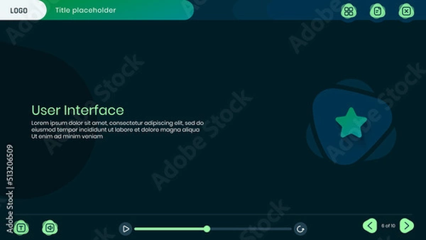 Obraz e-learning template, User Interface, UI, UX, Assessment template, presentation, Quiz, LMS, education, elearning, Editable icons