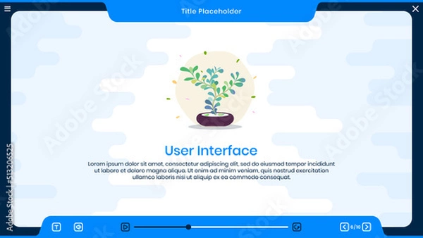 Obraz e-learning template, User Interface, UI, UX, Assessment template, presentation, Quiz, LMS, education, elearning, Editable icons