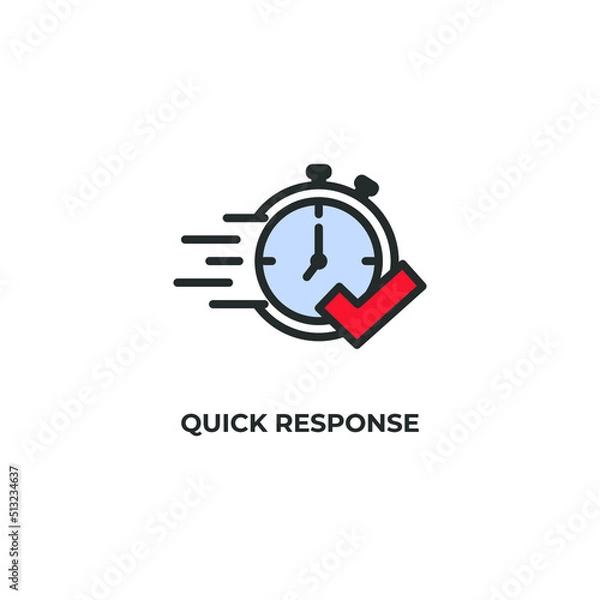 Fototapeta quick response vector icon. Colorful flat design vector illustration. Vector graphics