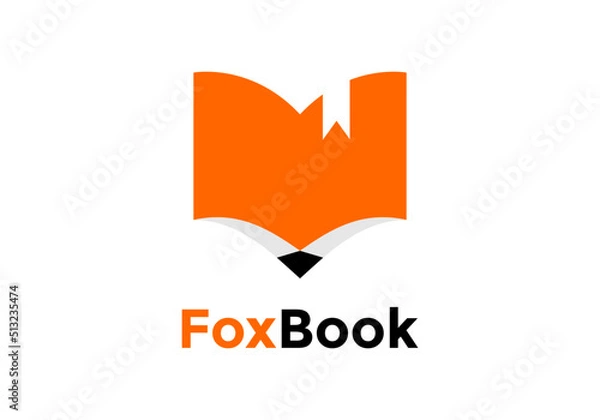 Fototapeta Wolf face logo with a simple concept.