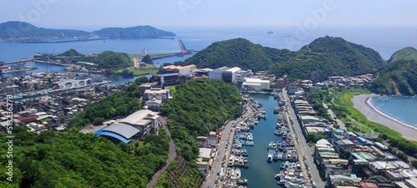 Fototapeta Nice view Nanfangao Observation Deck, Yilan, Taiwan