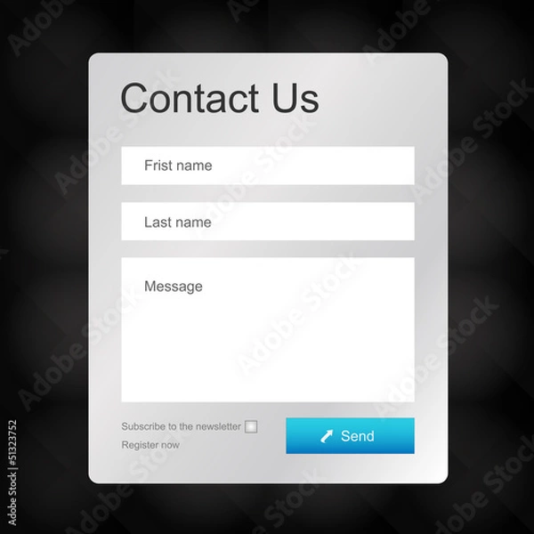 Obraz Vector contacts form