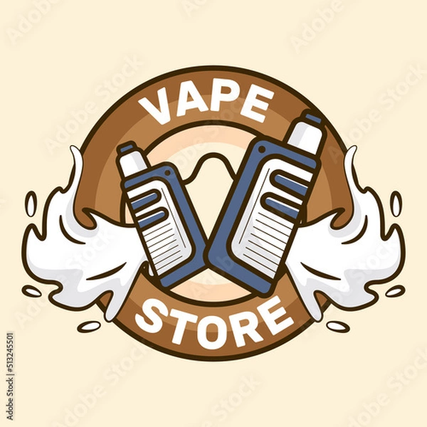 Obraz Hand Drawn Vape Store logo
