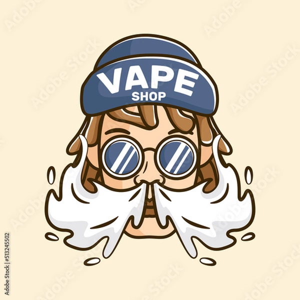 Obraz Hand Drawn Vape Store logo