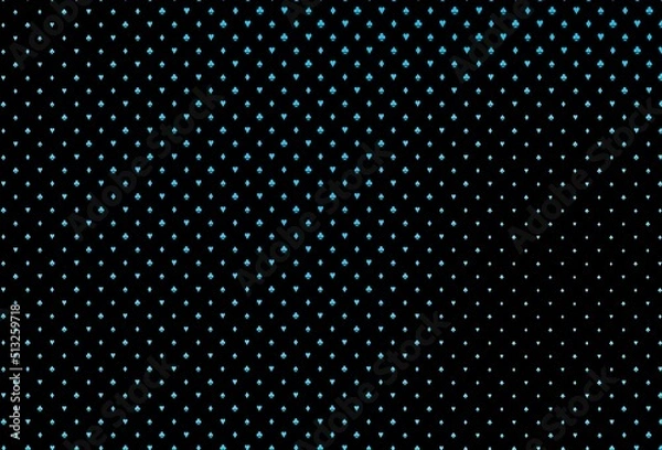 Obraz Dark blue vector background with cards signs.