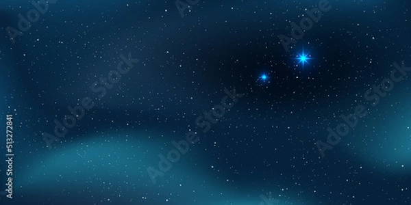 Fototapeta Second star to the right. Star universe background. Vector illustration.