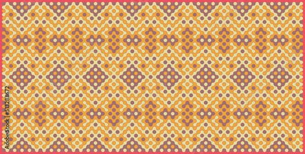 Fototapeta Multicolor truchet tiling connections illustration