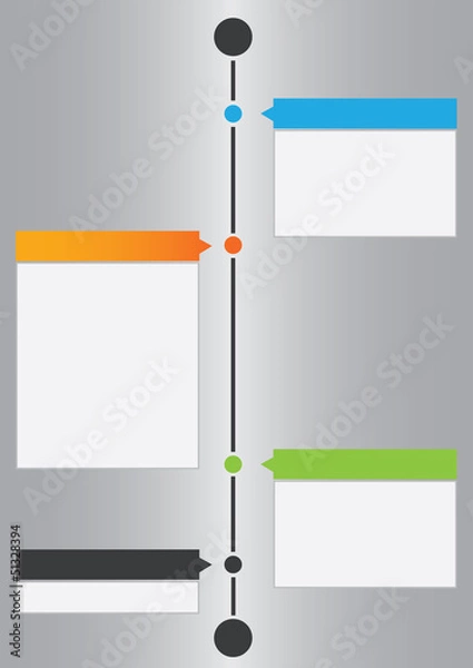 Fototapeta Vector timeline design template