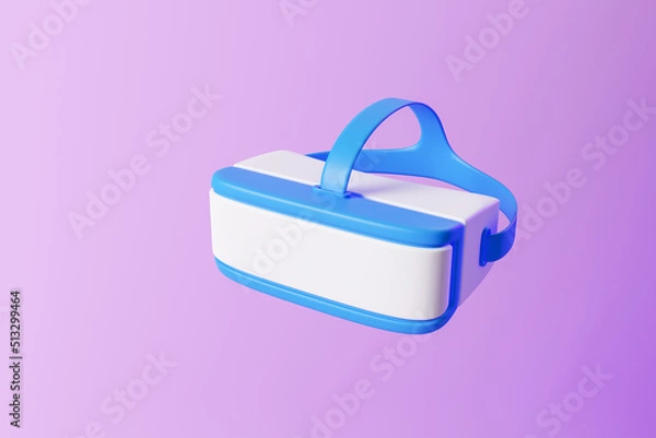Fototapeta VR goggles icon, virtual reality technology, metaverse. 3d illustration