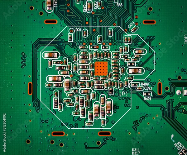 Fototapeta Bestückte Leiterplatte