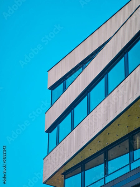 Obraz Modern architecture with blue sky