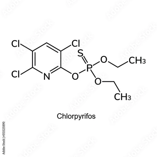 Fototapeta Structural chemical formula on white background