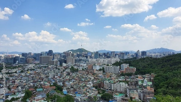 Obraz The view of Seoul Tower