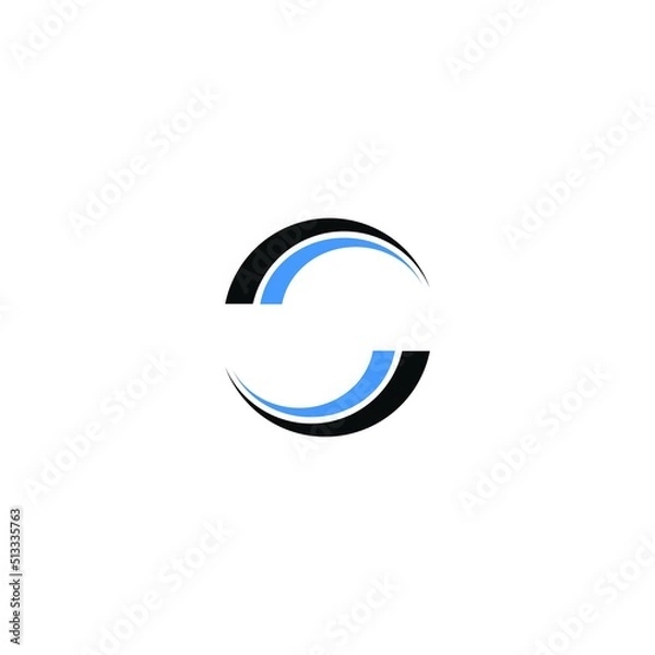Fototapeta logo curve creative template technology logo vector