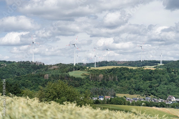 Obraz Windkraft in der Natur integriert