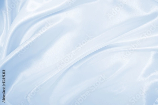 Fototapeta Smooth elegant blue silk or satin luxury cloth texture as abstract background. Luxurious background design