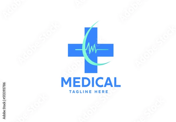 Fototapeta Medical icon for clinical with cross symbol 