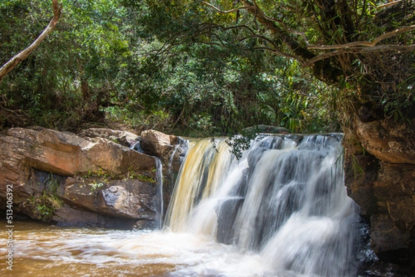 Fototapeta small waterfall side view